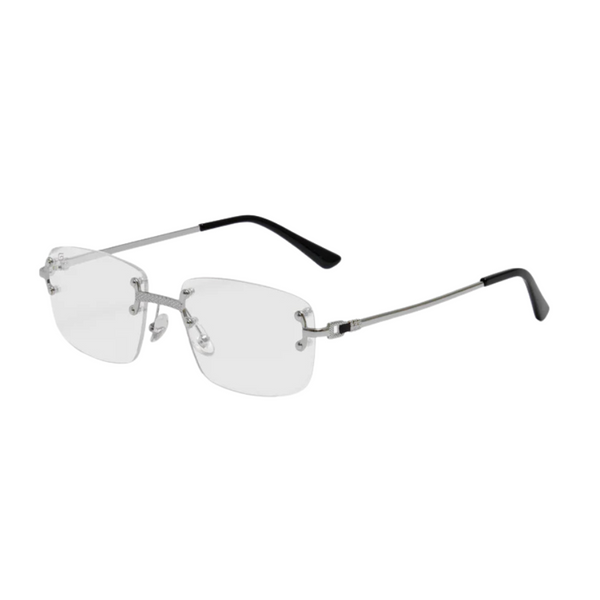 KEPLER PRATA - Lunettes rectangulaires sans monture argent