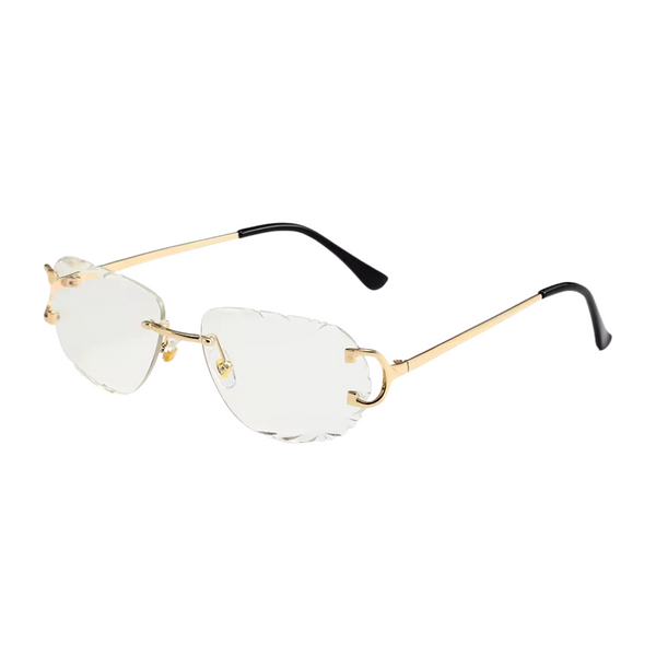 ATRIA OURO - Lunettes de soleil transparentes – Monture dorée minimaliste