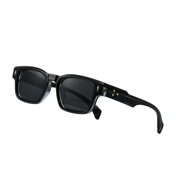 ANKAA PRETO - Lunettes de soleil noires aux verres noirs