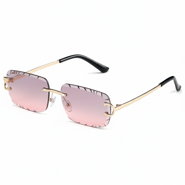 DHANAB ROSA - Lunettes de Soleil Rose Dégradé - Monture Dorée