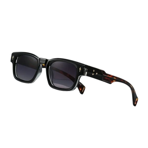 ANKAA PRETO CASCO - Lunettes de soleil à Monture épaisse noir et écaille