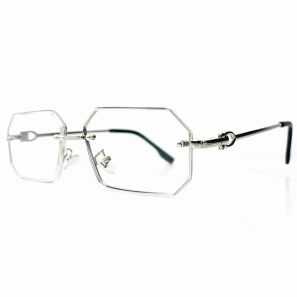 CANO PRATA - Lunettes rectangulaires monture argent