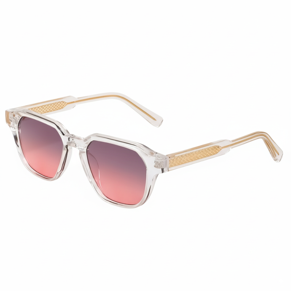 ANITA BIANCO ROXO - Lunettes de Soleil Monture Transparente avec Verres Reflets Violets