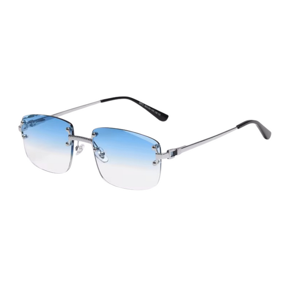 KEPLER PRATA AZZURRO - Lunettes rectangulaires transparentes dégradé bleu